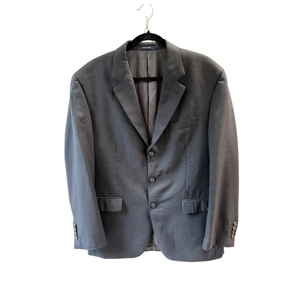 Ralph Lauren Mens 42R Wool Blazer Charcoal Grey 3 Button Sport Coat 100% Wool